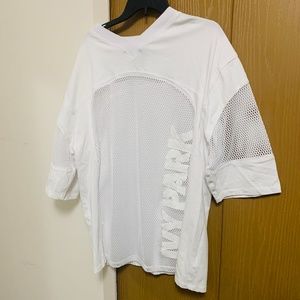 IVY PARK Logo Mesh Oversized Tee